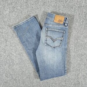 Moonshine Spirit 120 Proof Slim Straight Denim Jean Blue Men Tag 29x32 Act 27x30